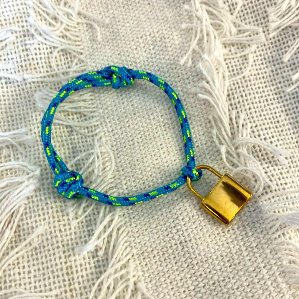 New Super Cute Blue Cord Lock Bracelet Multi